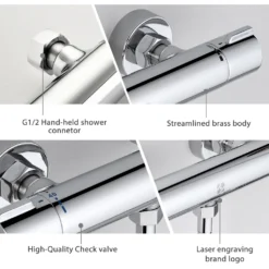 Badewannenarmatur Thermostat Duschen Armatur Wannenarmatur Duscharmatur Duschthermostat Brausethermostat Bad Mischbatterie Dusche Chrom -Vidailo Verkaufe 24ed1a3435474208c3896430dc5e750c