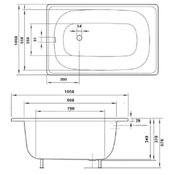 MINI Emaille-Sitz-Badewanne 105 X 65 Cm, Weiß -Vidailo Verkaufe 24ff6386adb108d155e169e76bd9db8a