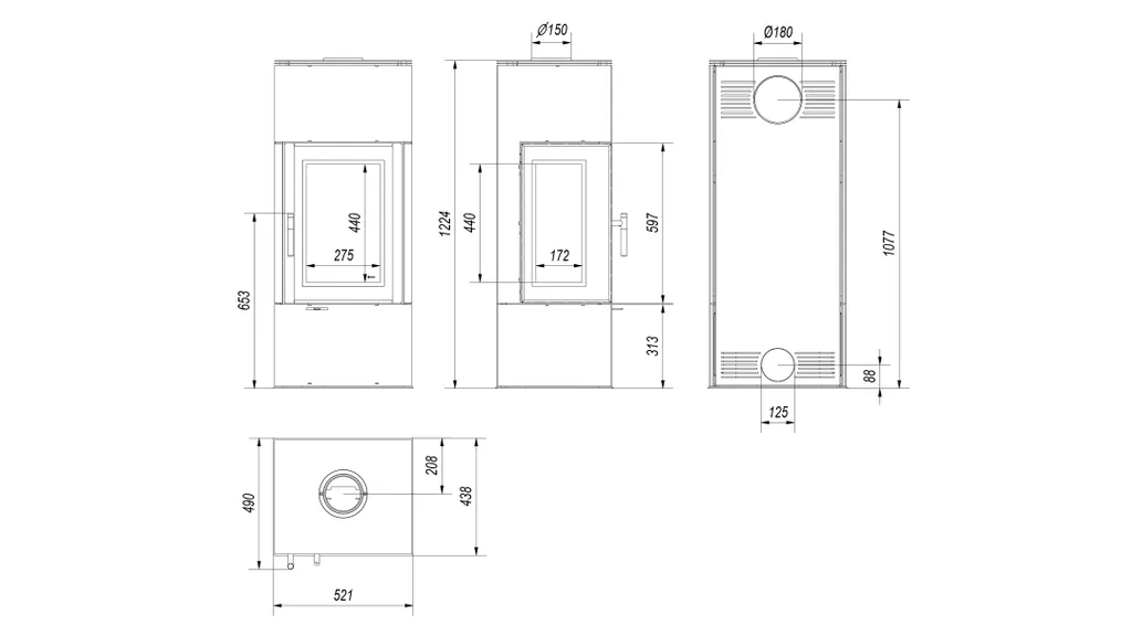 Kaminofen Aus Stahl THOR Ø 150 8 KW 13 Kaminofen Aus Stahl THOR Ø 150 8 KW – Bild 11