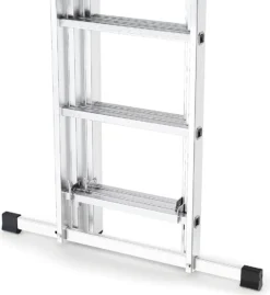 Aluminium-Multifunktionsleiter 3-teilig Gestanzt 6 Sprossen (150kg) BASIC -Vidailo Verkaufe 27fd2e9a5c765d6fa28a119838c35f79