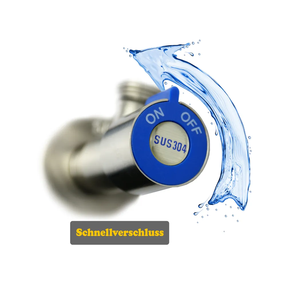 Lazardo Edelstahl Eckventil Regulierventil Zoll 3/8" 5 Lazardo Edelstahl Eckventil Regulierventil Zoll 3/8" – Bild 3