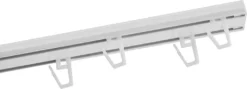 SN DECO - Wendeschiene Set, 2 Oder 1 Läufig, Weiß, Vorgebohrt, Innenlauf, Vorhangschiene, 250 Cm
