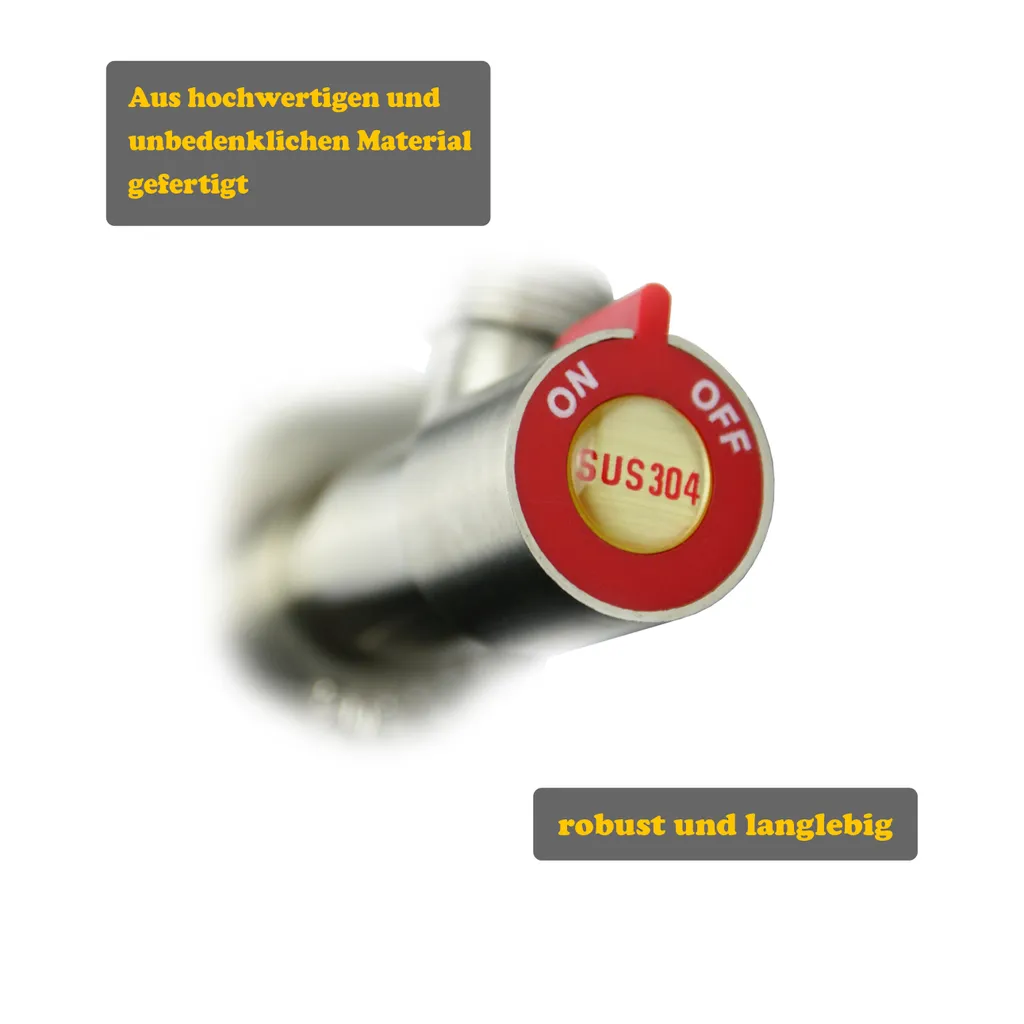 Lazardo Edelstahl Eckventil Regulierventil Zoll 3/8" 7 Lazardo Edelstahl Eckventil Regulierventil Zoll 3/8" – Bild 5