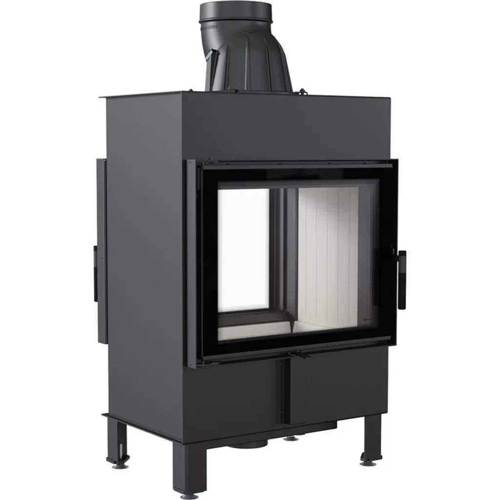 Kamineinsatz Aus Stahl LUCY Tunnel 12 KW Ø 200 Mit Türfeder 3 Kamineinsatz Aus Stahl LUCY Tunnel 12 KW Ø 200 Mit Türfeder