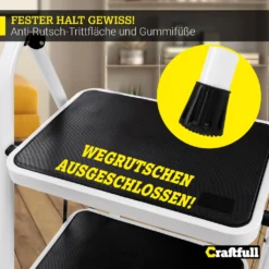 Craftfull Klapptritt CF-132A, Aluminium-Trittleiter 5 Stufen Klappbar -Vidailo Verkaufe 2b2c0a9e8e8ffaad025a7bb408325cb5