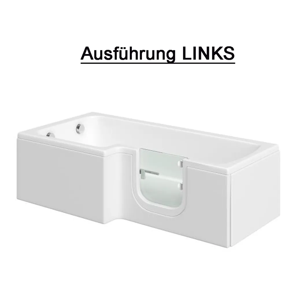 Solarna 170 X 85/70 X 53 Cm Badewanne Mit Tür/Seniorenbadewanne, Links 5 Solarna 170 X 85/70 X 53 Cm Badewanne Mit Tür/Seniorenbadewanne, Links – Bild 3