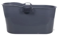 HelloBath® Mobile Badewanne Für Erwachsene XL, Ideal Für Das Kleines Badezimmer, 125 * 52 * 63cm, Stylisch Und Stimmungsvoll (Grau) - Mit Badewannenbrett Und Wasserhahn -Vidailo Verkaufe 2cac1509a808843c7dbb29c0d3e3f185