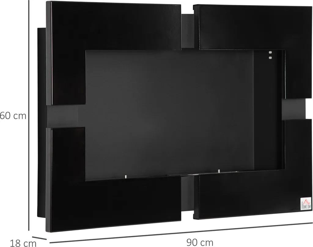 HOMCOM 3L Ethanol-Kamin Feuerschale Wandkamin 3Std.Ethanol Kamin 20-25m² Wärmedeckung Mit Löschhilfe Indoor Metall Schwarz 90 X 18 X 60 Cm 5 HOMCOM 3L Ethanol-Kamin Feuerschale Wandkamin 3Std.Ethanol Kamin 20-25m² Wärmedeckung Mit Löschhilfe Indoor Metall Schwarz 90 X 18 X 60 Cm – Bild 3