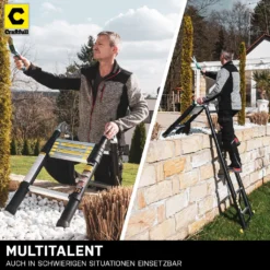 Craftfull ALU LEITER - Teleskopleiter CF-102A - Klappleiter - Stehleiter - Multi Mehrzweckleiter - (2 X 2.5 Meter (Total 5 Meter) -Vidailo Verkaufe 2ceec2e18cac5f68c90a766db0490b62