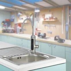 MAXXMEE Warm- & Kaltwasserarmatur - 360° Schwenkbare Wasserhahn-Aufsätze - Edelstahl Wasserhahn Küche Armatur Edelstahl 360 Schwenkbar Spültisch Durchlauferhitzer -Vidailo Verkaufe 2dbabf146fe55db18e592fe0843bfe95
