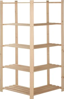 VidaXL Eck-Lagerregal Mit 5 Böden 82,5x82,5x170 Cm Massivholz Kiefer -Vidailo Verkaufe 2e050383ab898f90e274e29d67784c5c