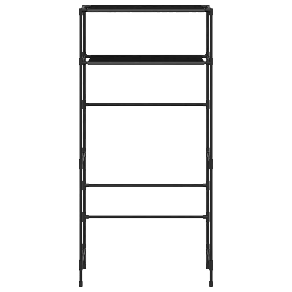 VidaXL Waschmaschinenregal 2 Ebenen Schwarz 69x28x143 Cm Eisen 5 VidaXL Waschmaschinenregal 2 Ebenen Schwarz 69x28x143 Cm Eisen – Bild 3