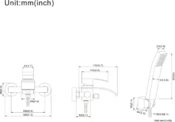 Auralum Badewannenarmatur Mit Handbrause, Brauseschlauch Und Brausehalter, Messing Einhebel-Wannenarmatur Duscharmatur Wasserfall Wannenbatterie Badarmatur Duschset -Vidailo Verkaufe 307592f36d54d0667afce1f9957f41e5