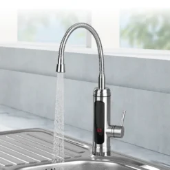 MAXXMEE Warm- & Kaltwasserarmatur - 360° Schwenkbare Wasserhahn-Aufsätze - Edelstahl Wasserhahn Küche Armatur Edelstahl 360 Schwenkbar Spültisch Durchlauferhitzer