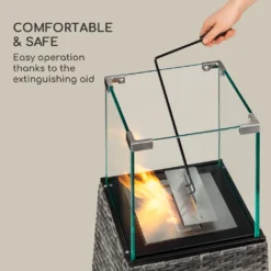 Blumfeldt Firetower Ethanol-Kamin , Sicherheitsbrenner 250 Ml / 1,5 H , Löschhilfe , Flammenschutz , Geruchsneutral , Modernes Design Mit Stahl Und Glas -Vidailo Verkaufe 32dcdd2e9676774d83a406af5566f9e0