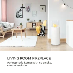 Blumfeldt Fiamme Tamburo , Ethanol-Kamin , Edelstahl-Brenner 0,8 Liter , 4-5 H Brenndauer , Zylinder Aus Gehärtetem Glas , Inklusive Löschwerkzeug -Vidailo Verkaufe 33231a52ffd0dce9aa01714f63d65057