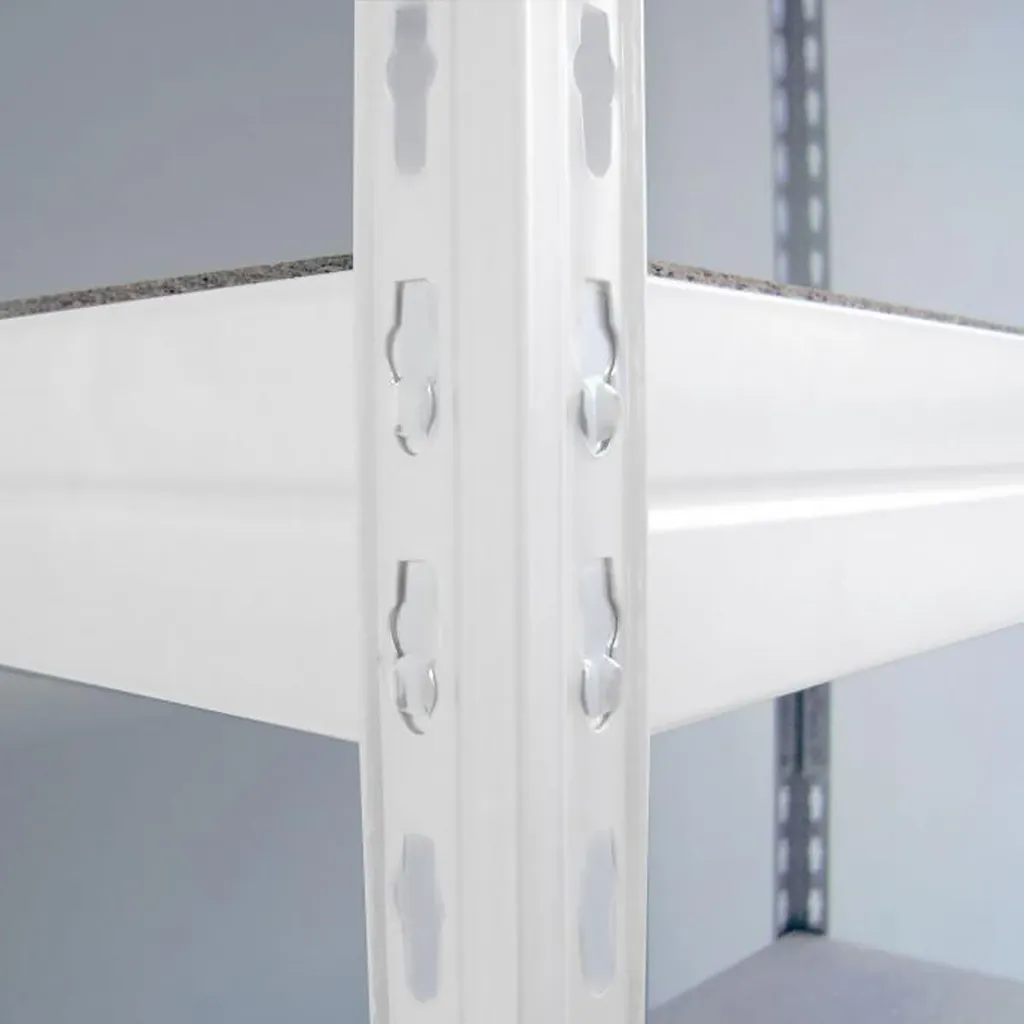 Schwerlastregal Steckregal Grizzly Riesenauswahl Weiß Höhe: 220 Cm Breite: 90 Cm Tiefe: 45 Cm 5 Schwerlastregal Steckregal Grizzly Riesenauswahl Weiß Höhe: 220 Cm Breite: 90 Cm Tiefe: 45 Cm – Bild 3