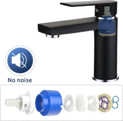 Badarmatur Schwarz Wasserhahn Bad Waschtischarmatur Mischbatterie Bad Waschbecken Armatur Für Badezimmer Einhandmischer Waschtischmischer Waschtischbatterie -Vidailo Verkaufe 364f811b72195ee9a4d54445d69a4e09