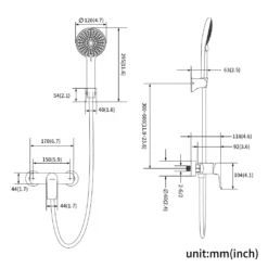 Duscharmatur Brausebatterie Mit Brauseschlauch, Handbrause Mit 3 Funktionen, Und Brausehalter | Einhebel-Brausemischer-Duschset, Chrom -Vidailo Verkaufe 369fe274508bdef07f00c2a3532832c8