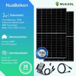 NuaSol Balkonkraftwerk 750W/600W Photovoltaik Solaranlage Steckfertig WIFI Smart -Vidailo Verkaufe 36a90f26db7553f001dc22b3ec3dc25e