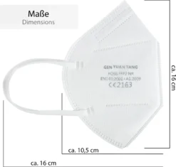 20x FFP2 Atemschutzmasken, Mundschutz, Weiß, CE -Vidailo Verkaufe 3749bbc291cd223e5e38a2ebae67fd67