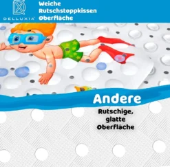 Delluxia Badewannenmatte Kinder Rutschfest Mit Aufhängung I Geruchsfrei Und BPA Frei I 100x40cm Bunt I Antirutschmatte Badewanne I Badematte Schimmelresistent I Badespaß Inkl. -Vidailo Verkaufe 3882490d4afec8df9c94debc157d5c73