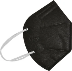 Virshields® FFP2 Mundschutz Maske - PFE 94%, EN 149:2001+A1:2009, 5 Lagen, 10-2000 Stück, Filtrierend, EU, Farbwahl - Halbmaske, Atemschutzmaske, Schutzmaske (100 Stück, Schwarz) -Vidailo Verkaufe 38d141f9a6191884e4b0a937bc76970d