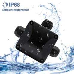 Wolketon Verteilerdose Abzweigdose 8er IP68 Wasserdichte 3-Wege-Verbindungsdose Erdkabel Schwarz Elektrischer Aussenverteilerdose Kabeleinfuehrungen -Vidailo Verkaufe 3b8e4f056540cb19808d64cec5320685