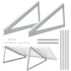 NuaSol Solarpanel Flachdach Halterung PV-Modul Aufständerung Balkonkraftwerk Bis 72 Cm Neigungswinkel Verstellbar 0-90°