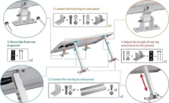 1 Satz Solarpanel Halterung, Solarhalterung, Modul 15-30° Individuell Einstellbarer Flachdach Montagewinkel,Mobile Solaranlagen -Vidailo Verkaufe 3cf501e5d92bbb194bd42f47bc80a21d