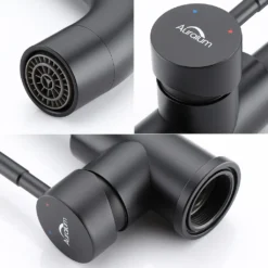 Schwarz Wasserhahn Bad, 360° Drehbar Waschtischarmatur Mischbatterie Für Waschbecken -Vidailo Verkaufe 3d26f23b831cfaaba79dc881fac5975b