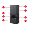 Kamineinsatz Simple Box 8 KW Ø 200 Black -Vidailo Verkaufe 3f5c21059e78efb878544aebe35e1c02
