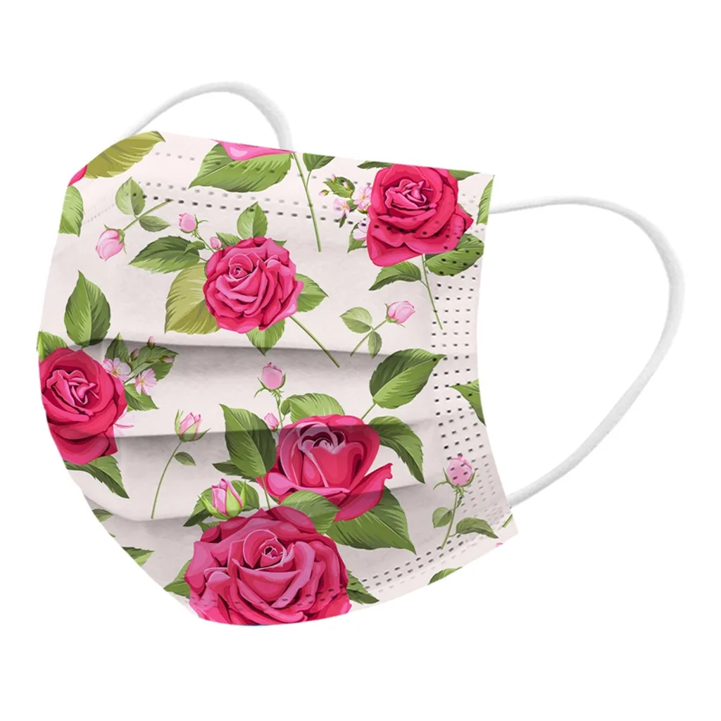 30 Stück Rose Muttertag Einwegmaske Gesichtsmaske Mund-Schutz 3-lagig Gesichtsschutz Für Frauen 4 30 Stück Rose Muttertag Einwegmaske Gesichtsmaske Mund-Schutz 3-lagig Gesichtsschutz Für Frauen – Bild 2