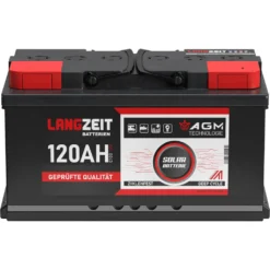 LANGZEIT AGM Batterie 12V 120AH Solarbatterie Wohnmobil Boot Schiff Solar 100Ah -Vidailo Verkaufe 402b57d40ea1b25344ec510d223f590e