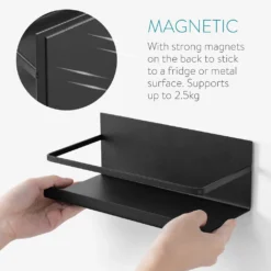 Navaris Kühlschrank Regal Magnetisch - Hängeregal Gewürzregal Organizer - Küchenregal Aus Metall - Ablage Ohne Bohren In Schwarz -Vidailo Verkaufe 4478aed2ce1e275a69ba20d0ab02493e