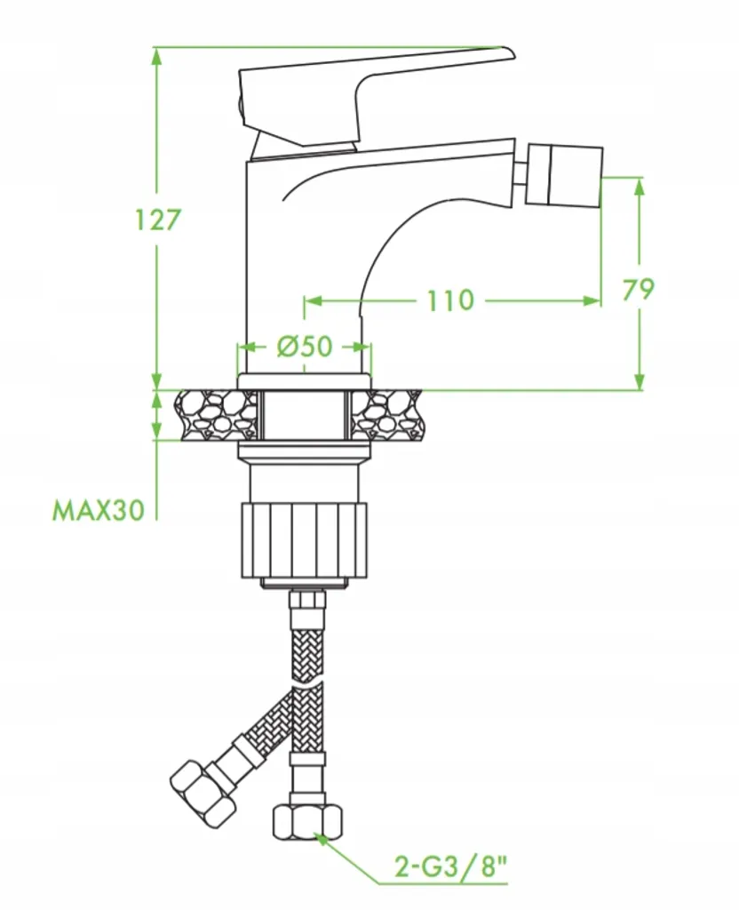 Design Bidetarmatur Stehend Mit Stöpsel Weiß 7 Design Bidetarmatur Stehend Mit Stöpsel Weiß – Bild 5