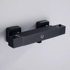 Cecipa Badewannenarmatur Duscharmatur Thermostat Mischbatterie Dusche Duschthermostat Armatur Bad Brausethermostat Schwarz