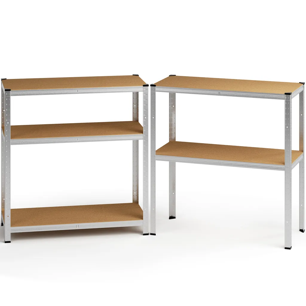 Monzana Schwerlastregal Kellerregal Steckregal Werkstattregal Lagerregal Regal, Model:2x 5 Böden - 180x90x40cm 12 Monzana Schwerlastregal Kellerregal Steckregal Werkstattregal Lagerregal Regal, Model:2x 5 Böden - 180x90x40cm – Bild 10