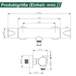 Thermostat Armatur Brausethermostat Brausearmatur Brausemischer Thermostat Mischbatterie Mit 38 °C Sicherheitstaste，ufputz Duschthermostat Mischbatterie Dusche Für Bad, Chrom -Vidailo Verkaufe 47b99db1c5780d68b40c9ae61213afcc