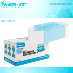 Medizinische Gesichtsmasken TYP IIR Einweg Mund Nasenschutz Maske 3-lagig 50x -Vidailo Verkaufe 47f99dfa69f61a51efa335b928a0208b