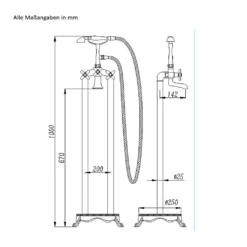 HOME DELUXE - Design Standarmatur RETRO Badarmatur Wannenarmatur Wassereinlass -Vidailo Verkaufe 484e37bbb2b53c96fa6094e48e2ccfae