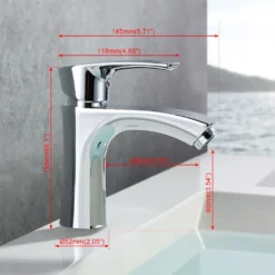 Waschtischarmatur Einhebelmischer Verchromter Messingkörper Badarmatur Wasserhahn Für Bad, Waschbecken Armatur Aus Messing, 155mm Hoch -Vidailo Verkaufe 48cf0588a450b63b6e125082a00c72a0