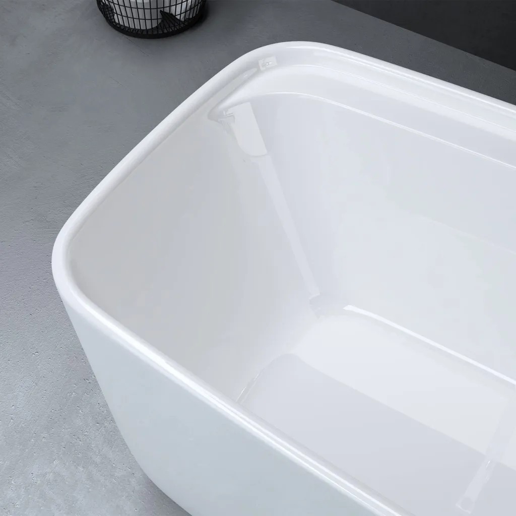 Mai & Mai Freistehende Acryl-Badewanne 170x80cm Rechteckig Inkl. Armatur Und Handbrause, Farbe: Weiß, Material: Sanitäracryl V612MA 7 Mai & Mai Freistehende Acryl-Badewanne 170x80cm Rechteckig Inkl. Armatur Und Handbrause, Farbe: Weiß, Material: Sanitäracryl V612MA – Bild 5