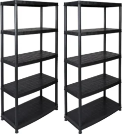 2 X Kreher XL Schwerlastregal "Optimo" Mit 5 Böden In Schwarz