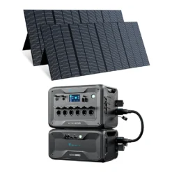 BLUETTI 12288Wh Stromerzeuger Combo Mit 2PCS PV350 350W Solar Panel, AC300+B300 Solargenerator Mit LiFePO4 Batterie, Erweiterbare Kapazität Bis Zu 12288Wh, Stromerzeuger Mit 3000W AC-Steckdosen Für Camping, Notfall, Wohnwagen