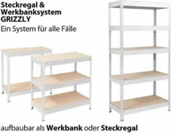 Schwerlastregal Steckregal Grizzly Riesenauswahl Weiß Höhe: 220 Cm Breite: 90 Cm Tiefe: 45 Cm 7 Schwerlastregal Steckregal Grizzly Riesenauswahl Weiß Höhe: 220 Cm Breite: 90 Cm Tiefe: 45 Cm -Vidailo Verkaufe 4a738a48ecb34113ad2b11f2c129baf8 1