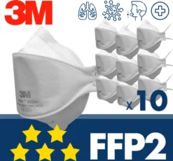 10x 3M Aura 9320+ FFP2 Ohne Ventil Atemschutzmaske