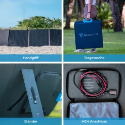 BLUETTI Solarspeicher EB3A Mit PV200 Solarpanel Enthalten, 268Wh Tragbares Stromerzeuger Mit 2*600W (1200W Überspannung) Wechselstromsteckdosen, LiFePO4 Batterie Backup Für Outdoor Camping, Van/RV Reisen, Notfall -Vidailo Verkaufe 4bdf719d7df839539c5705a2ae58feb1 1