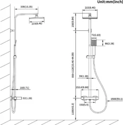 Duschsystem Mit 38 °C Thermostat Duscharmatur Regendusche Duschset Dusch Mit Handbrause, Schwarz 18 Duschsystem Mit 38 °C Thermostat Duscharmatur Regendusche Duschset Dusch Mit Handbrause, Schwarz -Vidailo Verkaufe 4d7cfc206ee40f804cd9a905e0e8cef6