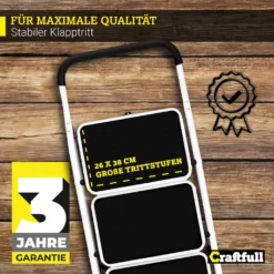 Craftfull Klapptritt CF-132A, Aluminium-Trittleiter 5 Stufen Klappbar -Vidailo Verkaufe 4e5f606f99d06bc7bd9a3bb15f1e51f1